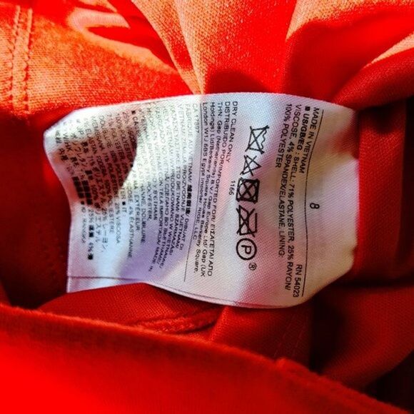Banana Republic Orange Skirt Size 8-Bright! - Picture 5 of 5